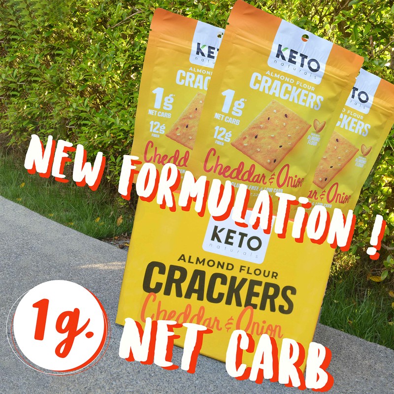 Keto Crackers low carb crackers (Cheddar and Onion) Keto friendly
