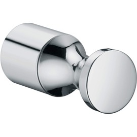 KEUCO Handtuchhaken aus Metall, Hochglanz-verchromt, rund, für Badezimmer und Gäste-Toilette, Wandhaken für Handtücher und Bademäntel, Elegance