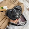 Ro Rox Solanine Small Shoulder Bag with Heart Faux Leather,