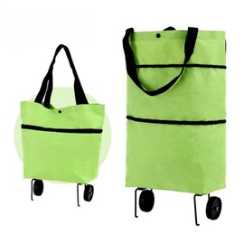 Foldable Wheeled Shopping Cart & Portable Hand Trolley Guruma Black 2ea