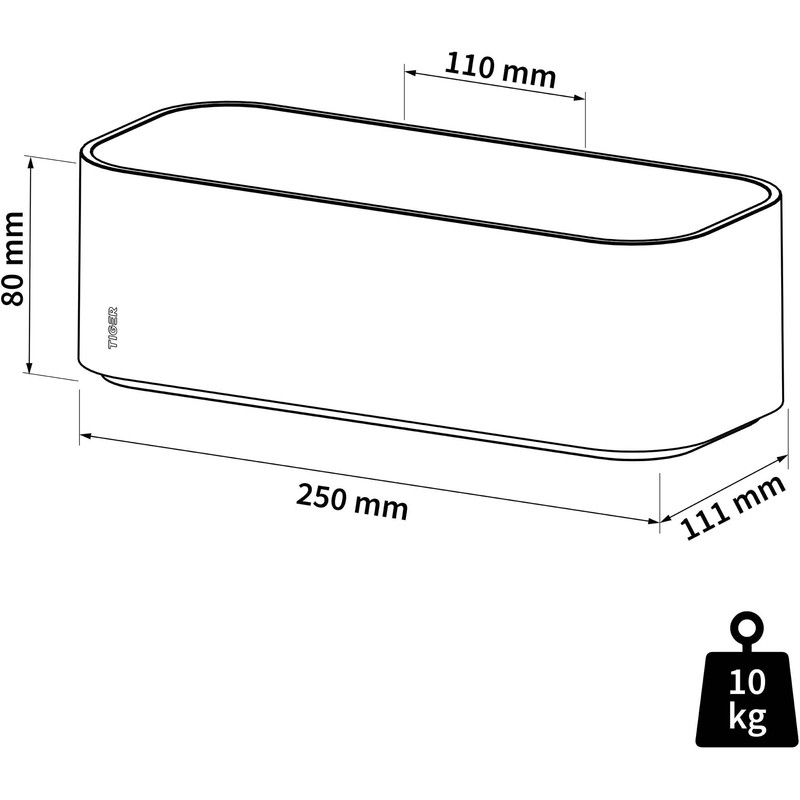Tiger 2 Function Plastic Storage Shelf, Shower Basket, Wall Shelf