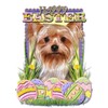 CafePress Easter Egg Cookies Yorkie Folded Greeting Card Glossy