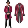 QEKFDOV Men's Medieval Steampunk Tailcoat Jacket, Gothic Tailcoat Jacket, Coat,