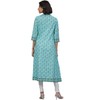 Yash Gallery Kurta - Algodón estampado floral para mujer, Azul,