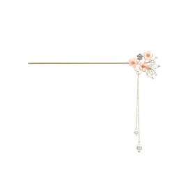 EZ PEACH Sakura Flower Pearl Hairpin Hair Clip Bangs Hair Ornament Traditional Japanese Yukata Kimono Hair Accessory (Flower03)