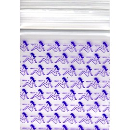 Apple Baggies 2020 Apple 100 Mini ZIPPER Bags PRINTED Design 2" X 2"(HEAVY D)