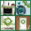 JUNEBRUSHS 5 FT St Patricks Day Garland with Lights, Artificial