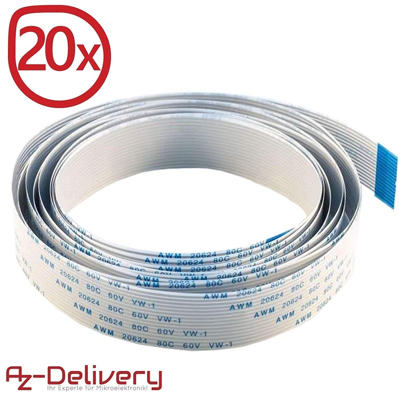 Azdelivery Replacement Flex Cable 200 cm for Raspberry Pi Camera/Monitor/200
