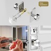 Newlaking Polished Chrome Exterior Door Knob with Deadbolt Set -