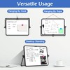 DOLLAR BOSS Small whiteboard Double-Sided whiteboard with Stand, Mini White