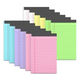 AIFLYAN 12 Pack Legal Pads 5x8 Inch Colorful Note Pads for Writing NotePads，Narrow Ruled Small Notepad 5x8 inch Legal Pad,30 Sheets Per Notebook Writing Pad for Study, Office, To-Do Lists(Multicolor)