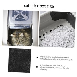 Kisangel 2sets Deodorizer Cat Litter Satchel Activated Filter Pad for Kitten Litter Pan 15pcs*2
