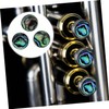 NOLITOY 3PCS Abalone Shell Trumpet Finger Buttons Replacement Caps Natural