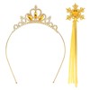 1 Crown Headband, 1 Fairy Stick, Princess Golden Decoration, Role-Playing