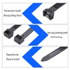 Cable Ties Black Pack of 100 Premium Nylon Cable Ties