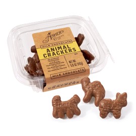 Asher's Chocolates Milk Chocolate Covered Animal Crackers, 5oz, Small Batches, Family Owned Since 1892