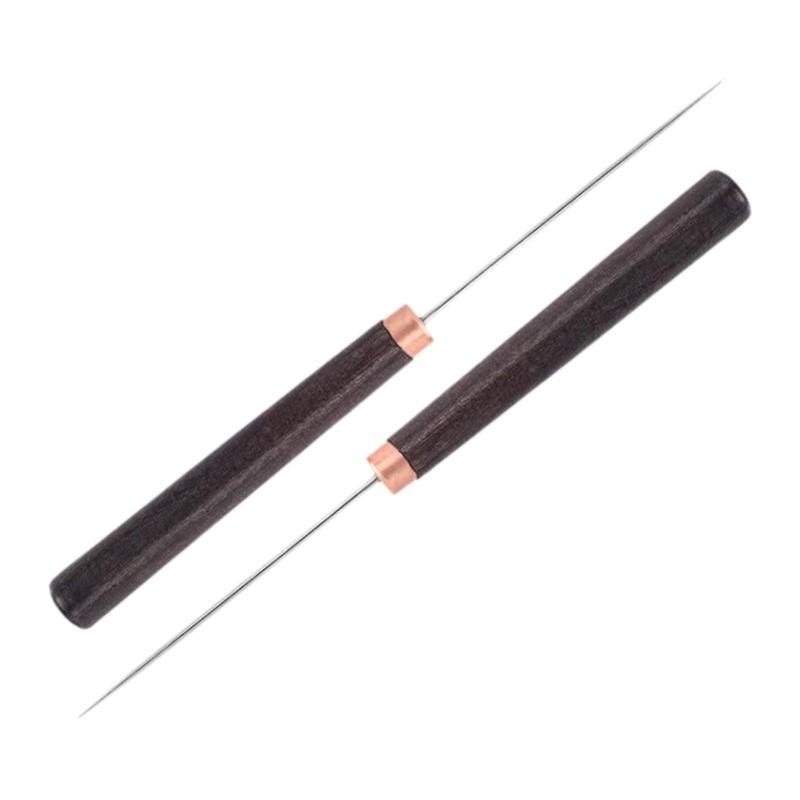 Perfeclan 2pcs Awl Punch Tool Scratch Awl Professional with Wooden
