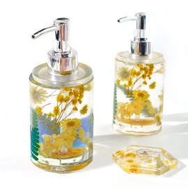 CAYUDEN 2-piece Silicone Resin Molds - Perfume Bottle Molds & Shampoo Dispenser Molds, DIY Craft Molds