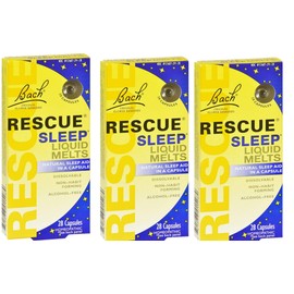 Bach Rescue Sleep Liquid Melts, Dissolvable Capsules 28 ea ( Pack of 3 )