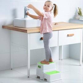 Victostar 2 Step Stool for Kids, Anti-Slip Sturdy Toddler Two Step Stool for Toilet Potty Training, Bathroom,Kitchen