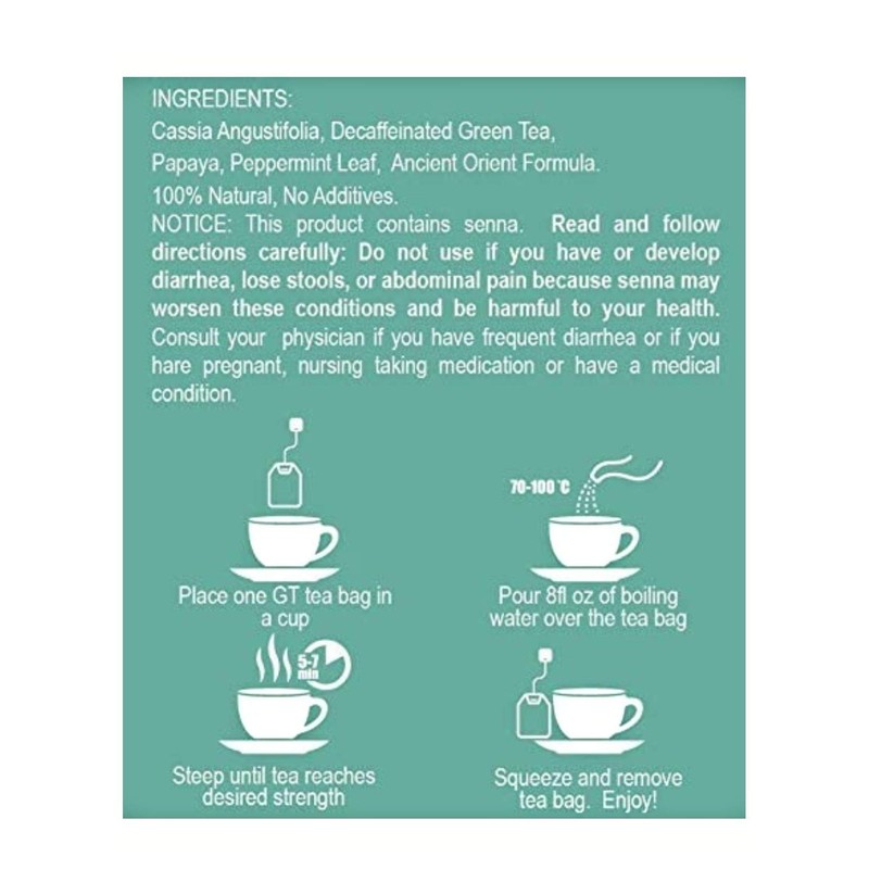 Dieter's Green Tea (Regular Strength) (20 Tea Bags) (4-Pack)…