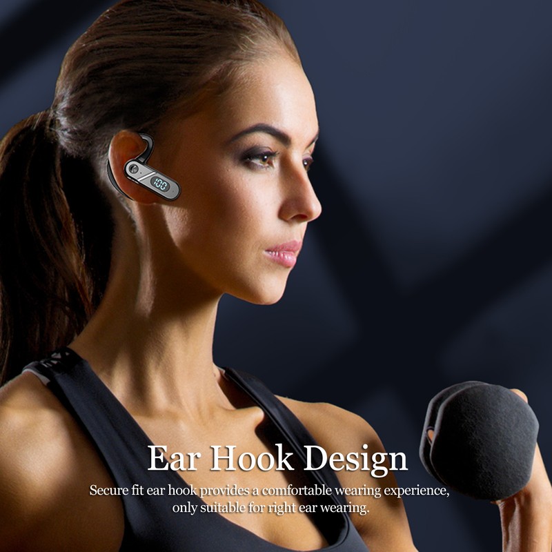 V28 BT5.2 Wireless Business Headphones with Microphone Open Ear Ear-Hook