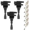 SCITOO 3 ignition coils with 6 iridium Spark Plugs for