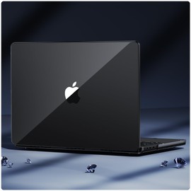 Soonjet for MacBook Pro 14 inch Case 2024-2021 M4 M3 M2 M1 Pro/Max [100% Clear, Refined Black] Protective Hard Shell Case Laptop Cover - Crystal Black