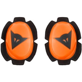 Dainese - Pista Knee Slider, Polyurethane Motorcycle Knee Pads, Even Contact with Slopes and Asphalt, Motorcycle Slider with Velcro Fastening, Orange Fluo/Black