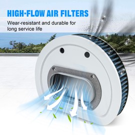 Motorcycle Air Filter 29462-99 1011-4208 High Flow Intake Cleaner Accessories for Harley 1999-2001 Electra Glide, Road King and Road Glide Models (Blue)