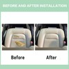 FZJDSD Tan Driver Side Bottom Replacement Leather Seat Cover Compatible