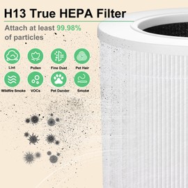 Todfut Pack of 2 Core Mini Filter Replacement Filters Compatible with Levoit Core Mini Air Purifier Core Mini-RF, Core Mini H13 True HEPA Filter, 3-in-1 HEPA Filter, Highly Efficient Activated Carbon
