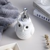 Colias Wing Cute White Owl Shaped Soap Dispenser with Plastic