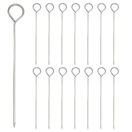 15 Pcs Turkey Lacers for Trussing Turkey, Wraps Turkey Lacers, Metal Skewers 5.8 Inch, Reusable Chicken Skewers, Multi-Use Skewers for Meat and Poultry Trussing Kitchen Chicken Roast Supplies