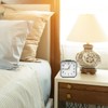 Small Clock Black Alarm Silent Minimalistic Design Snooze with Backlight