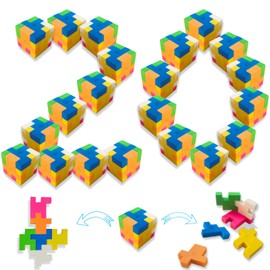 ICEPAPA, Pack of 20 cube puzzle eraser, eraser children's puzzle. Suitable as a party bag children, eraser children's party bags, giveaways children's birthday or children's birthday party favours