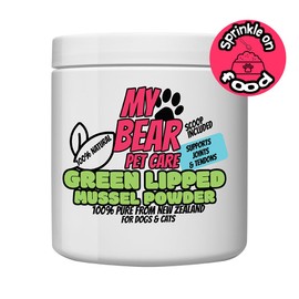 Green Lipped Mussel Powder for Dogs – Joint Support Supplement with Natural Glucosamine & Amino Acids | 100% Pure | Promotes Mobility & Flexibility | Scoop Included for Easy Measuring 250g