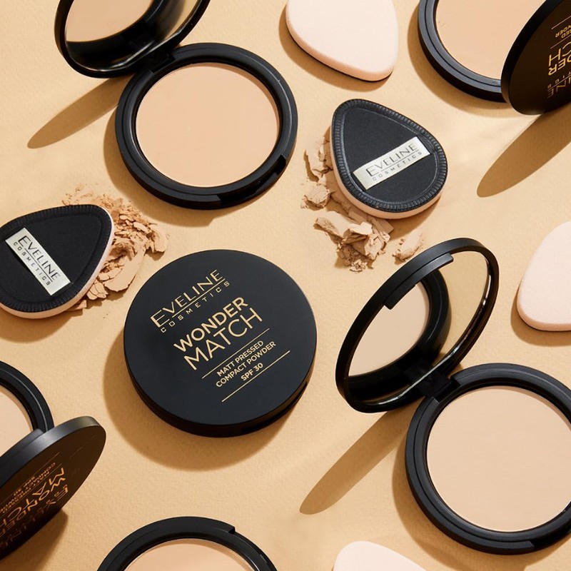 Eveline Cosmetics Wonder Match Kompaktpuder mit SPF 30 - Mattes