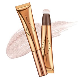 AOOWU Varita de belleza de contorno, iluminador líquido con aplicador de cojín, varita de rubor líquido mate, larga duración, suave y ligera para maqu