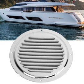 Qiilu Boat air Vent Louver Marine Air Vent Louver Grille Cover Air Vents Round Ssoffit Vents 304 Stainless Steel Yacht Boat Accessory Hardware(6inch)