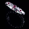 Eternity GEOMETRIC RUBY RED/ CLEAR CZ ETERNITY BAND TOE RING_SIZE-3__9
