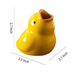 WAIT FLY Cute Duck Ceramic Toothbrush Holders Stand for Boys and Girls-A-2 PCS