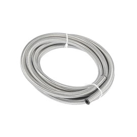 Hihaha 10 Ft 4AN 1/4" Universal Stainless Steel CPE Oil Fuel Gas Line Hose Durable Material