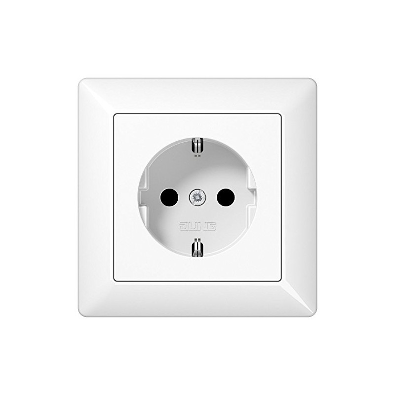 Complete Set JUNG AS 500 Frame, 1 Socket, Alpine White,
