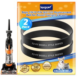 KEEPOW Vacuum Belts Replacement for Bissell Cleanview Bagless Upright Vacuum 1819 1820 1831 9595A 3583 2486 2487 2488 2489 2490 2491 2492 2494 1319 1320 1322 1327 1328 1330 1331 1332 Series, Pack of 2