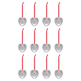 Yoiimiya 12Pcs Angel Wing Shape Blank Hot Printing Sublimation Ornament Decoration for Decor Xmas Party