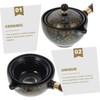 Ciieeo 1 Set Portable Ceramic Teapot Set with Side Handle