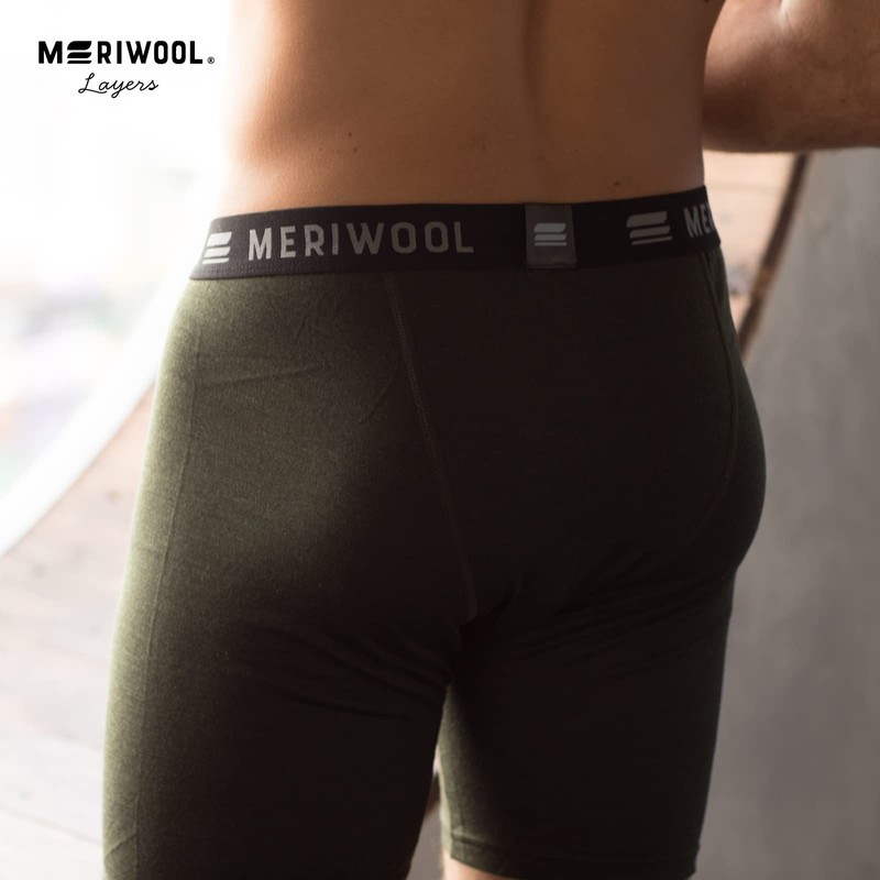 MERIWOOL Mens Boxer Briefs Merino Wool Underwear Base Layer for