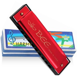 Harmonica in C Major Harmonica, 10 Holes Harmonica, Diatonic, Major Blues Harmonica, Harmonica for Children, Student, Advanced and Beginners with Case