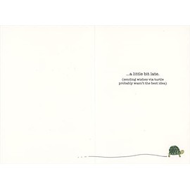 Pictura Turtle and Balloons Belated Birthday Card